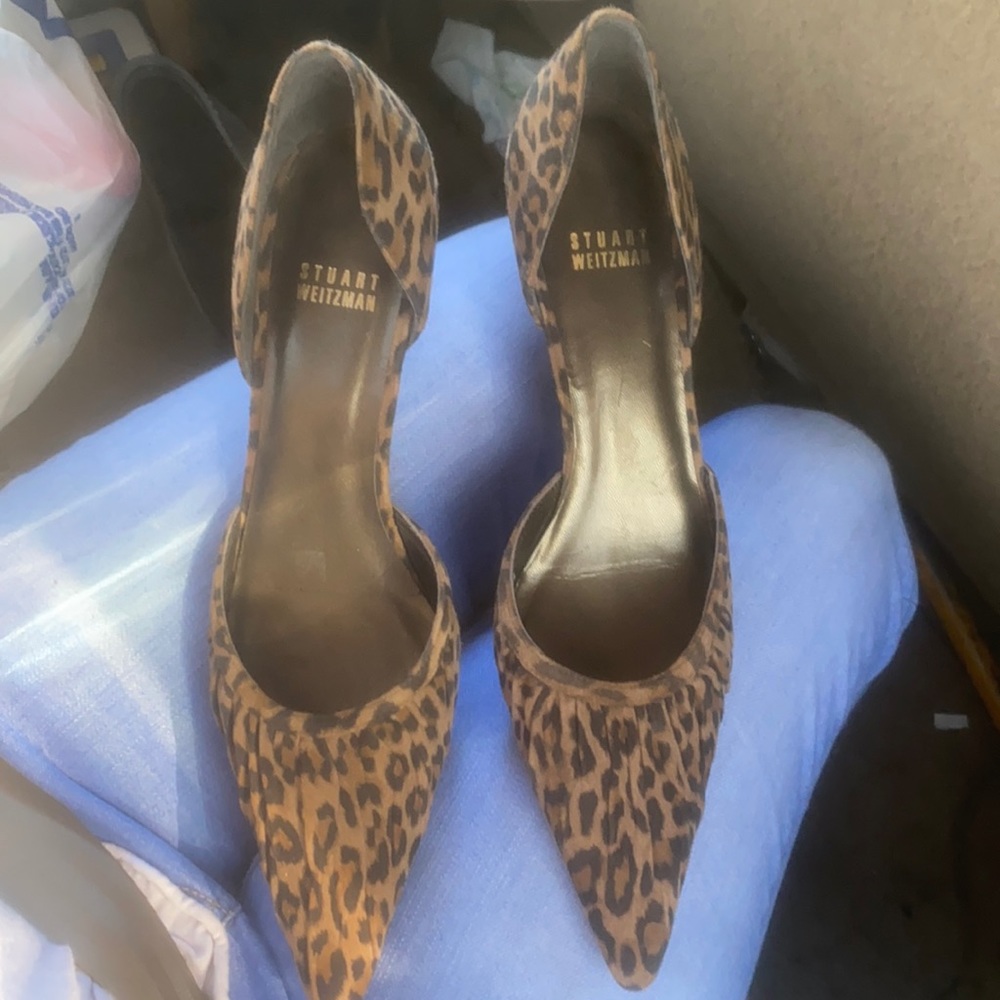 Leopard print kitten heels from Stuart weitzman